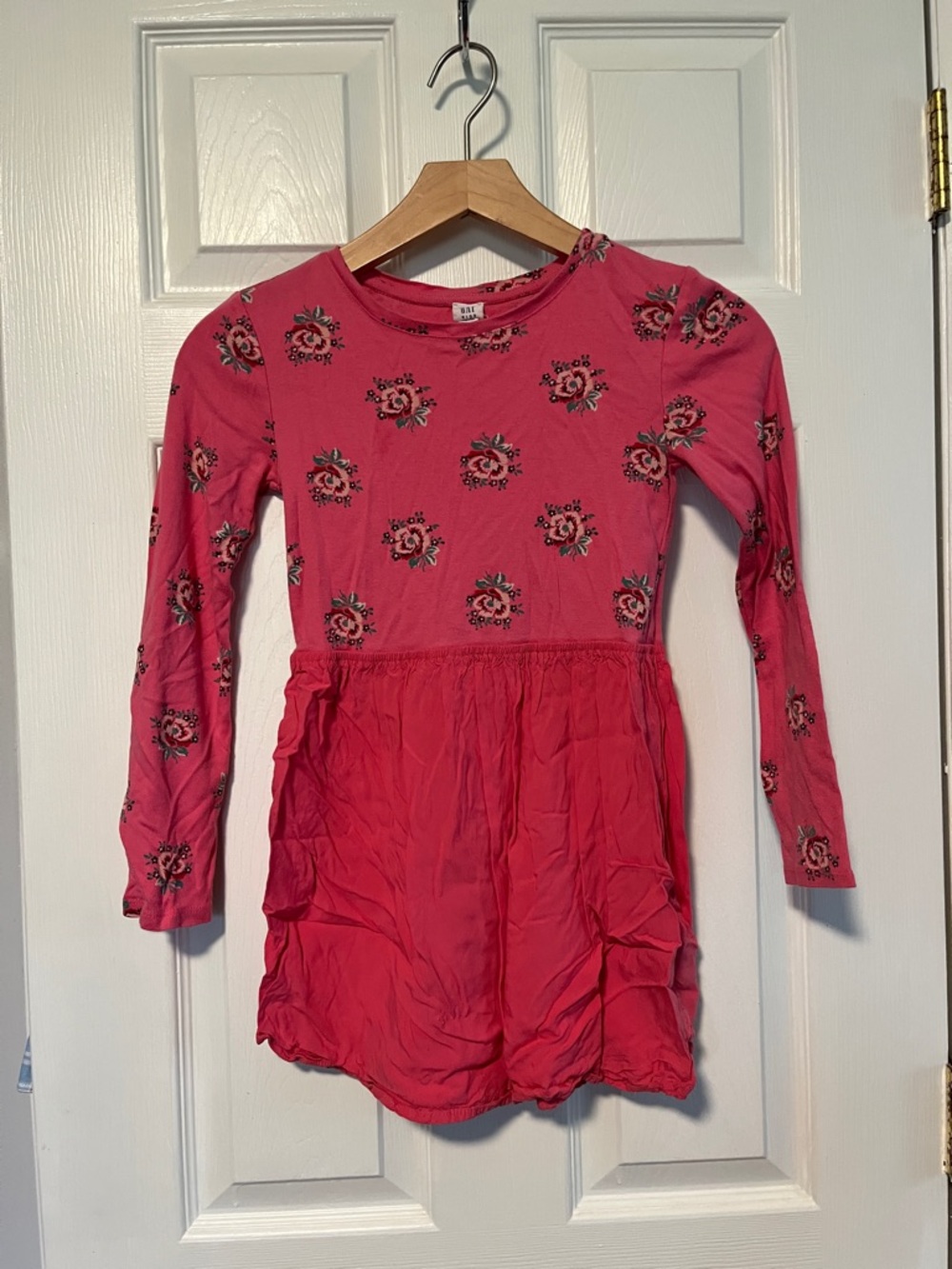 GAP Pink Floral Long Sleeve Casual Dress